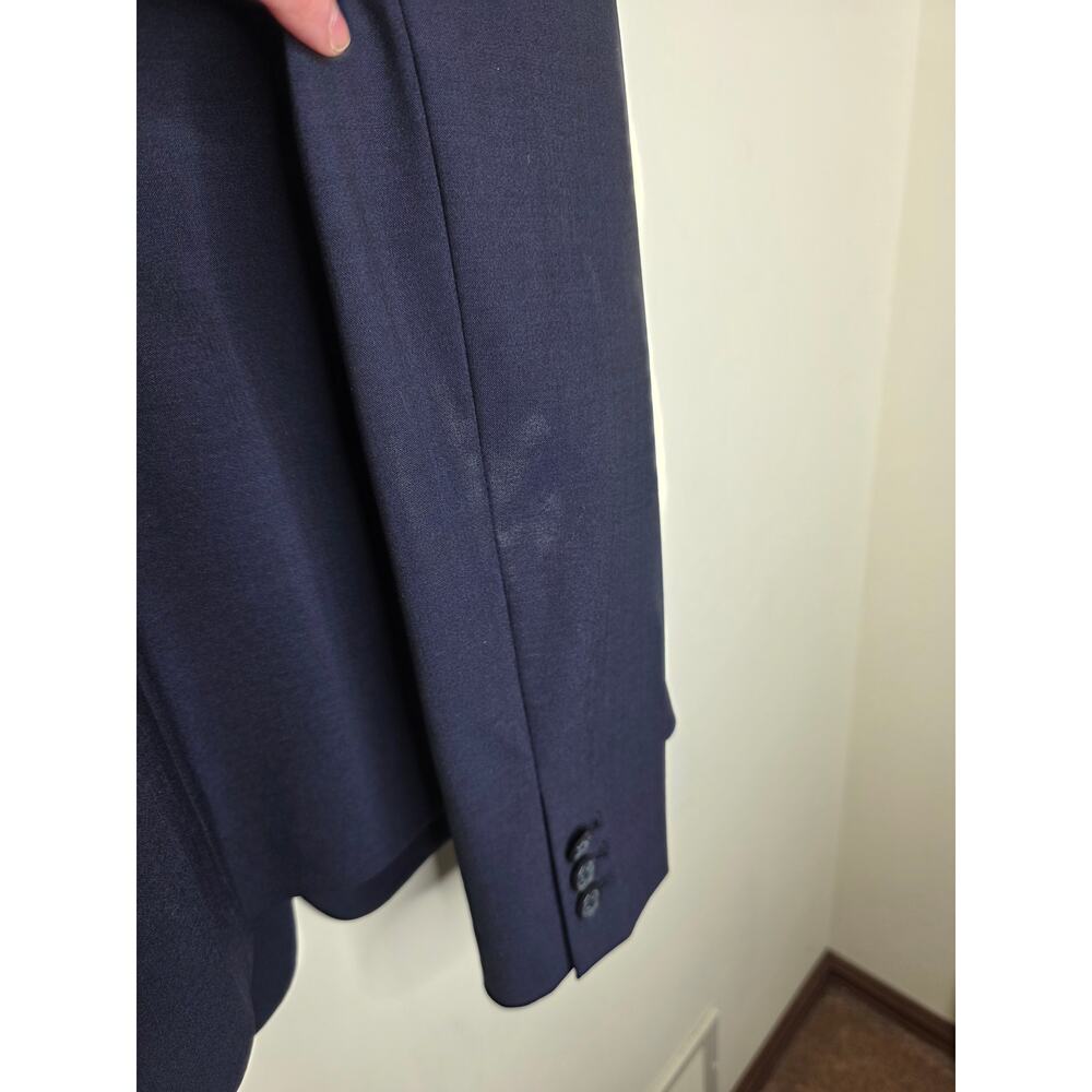 Banana Republic navy blue wool 2 button blazer suit jacket - 8 career corpcore - Picture 7 of 8